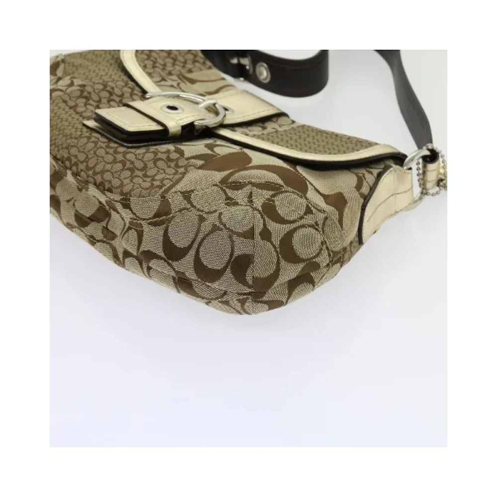 Coach Pre-owned Canvas shoulder-bags Beige Dames