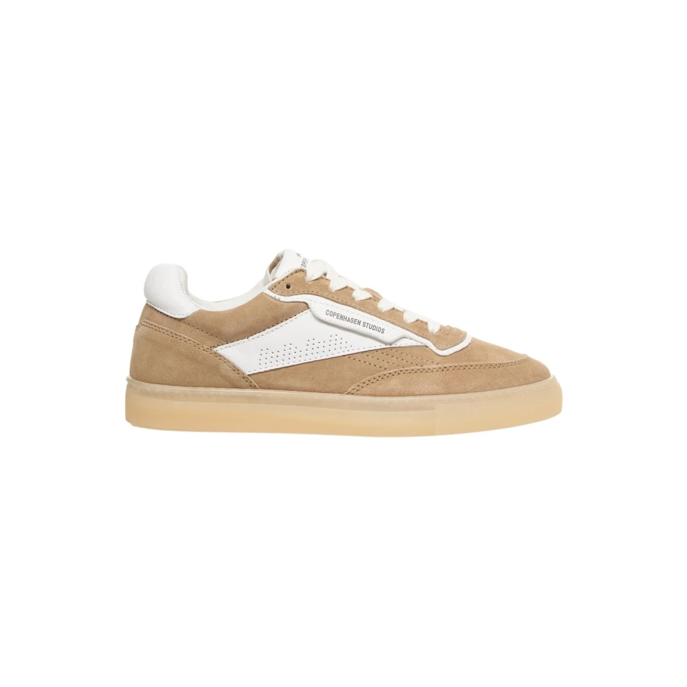 Copenhagen Shoes Beige Läder Sneakers med Unik Klackdetalj Beige, Dam