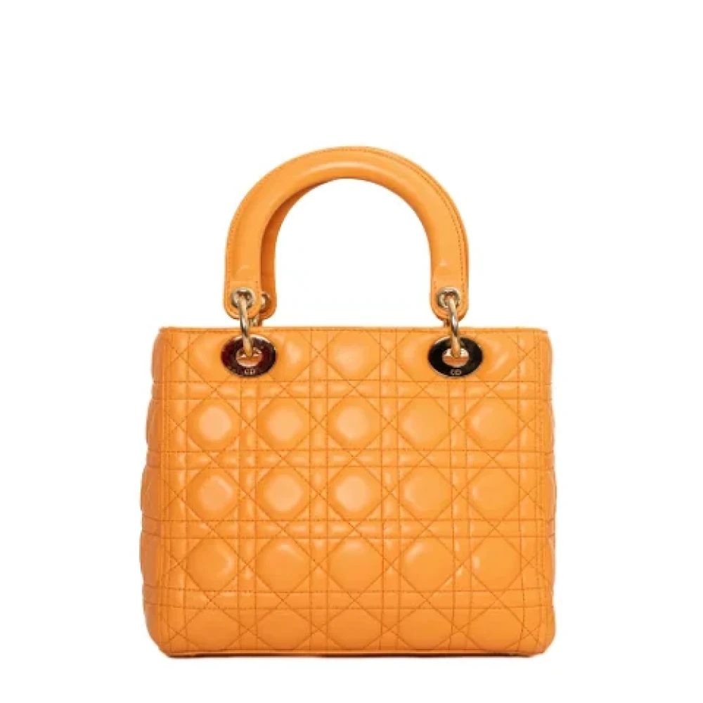 Dior Vintage Pre-owned Leather dior-bags Orange Dames