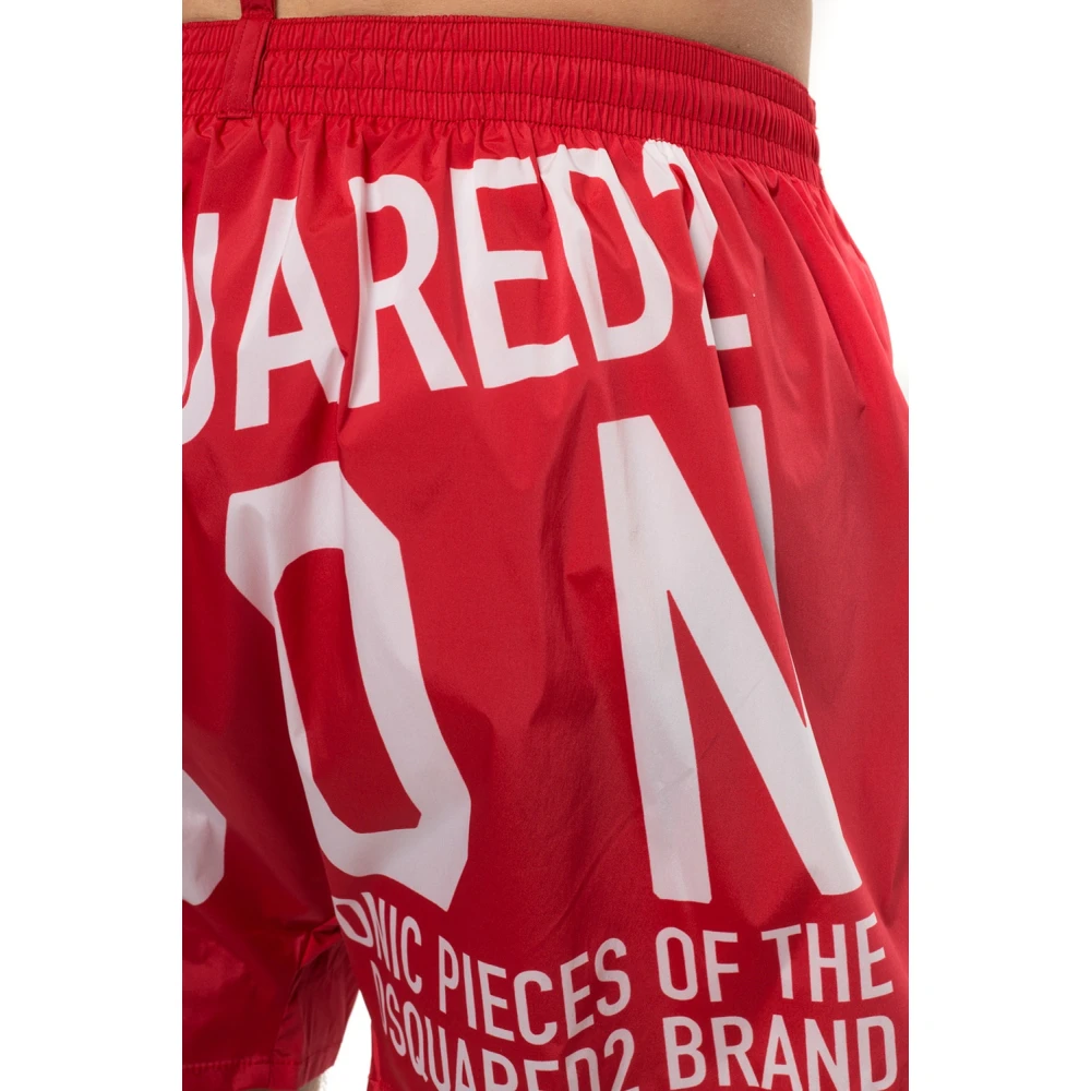 Dsquared2 Logo zwemshorts Red Heren