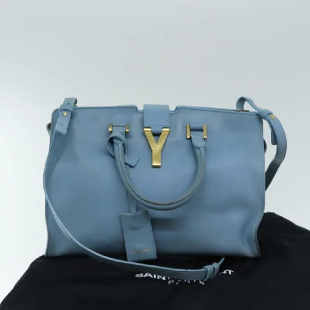 Yves Saint Laurent Vintage Pre-owned Leather handbags Blue Dames