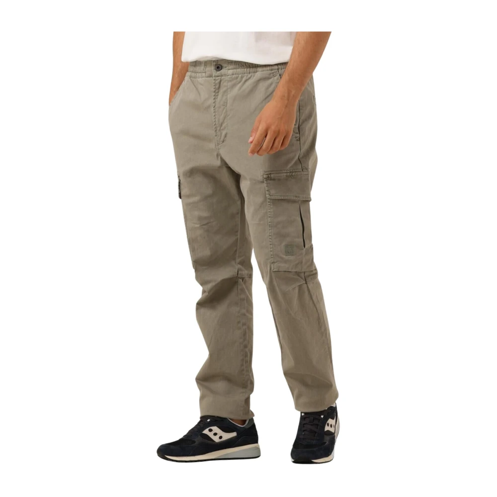 Butcher of Blue Groene Cargo Broek Tristan Slim Sateen Green Heren