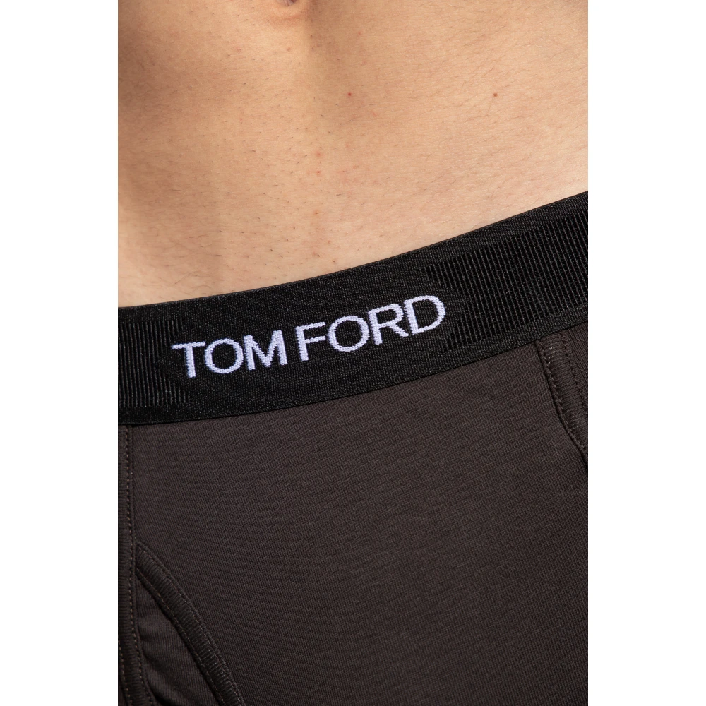 Tom Ford Boxershorts met logo Brown Heren