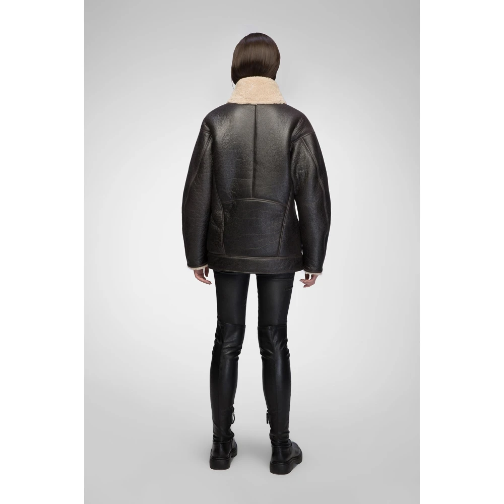 Vespucci by VSP Nila Bruin Beige Shearling Jas Brown Dames