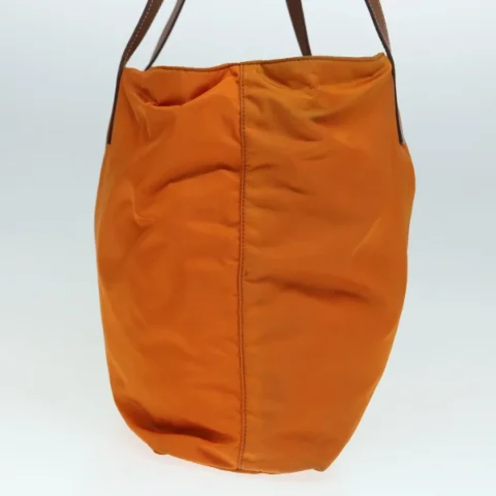 Prada Vintage Pre-owned Nylon totes Orange Dames