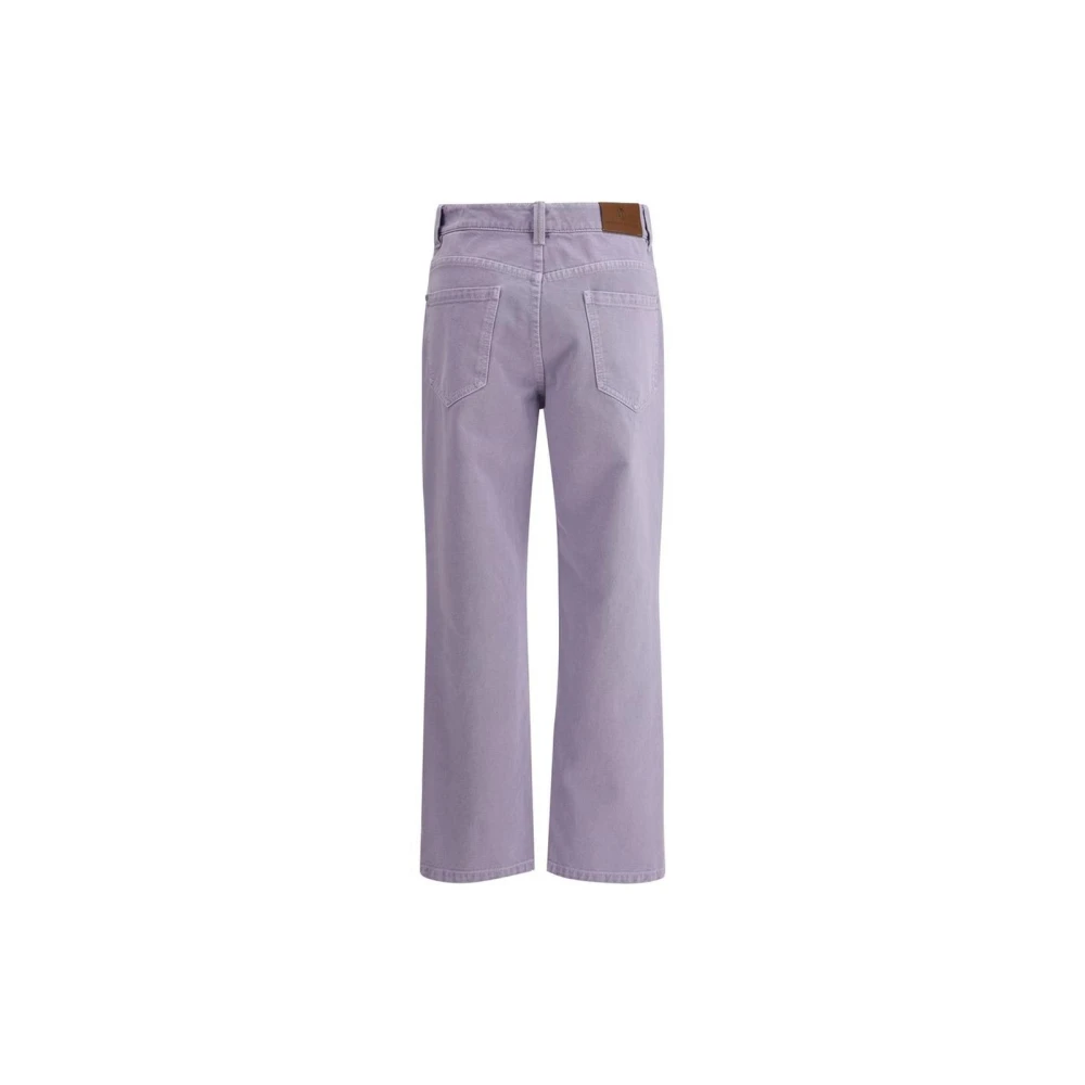 BRUNELLO CUCINELLI Klassieke Straight Fit Jeans met ritssluiting Purple Dames