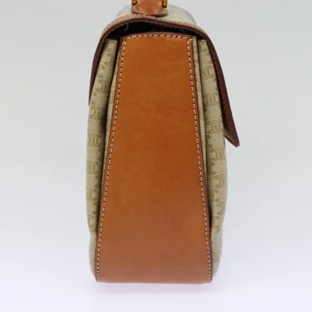 Celine Vintage Pre-owned Canvas handbags Beige Dames