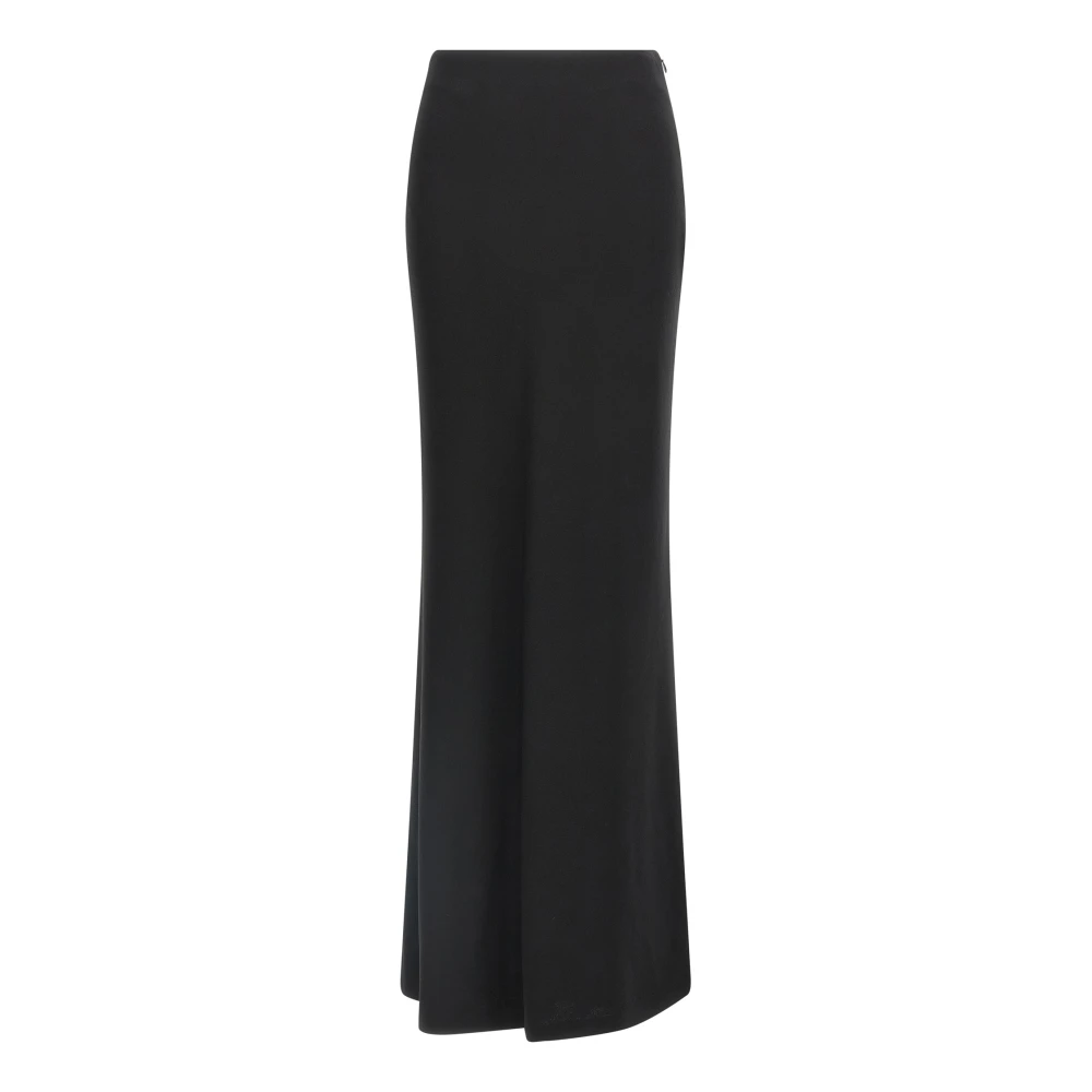 Alessandra Rich Women's Black Long Silk Skirt