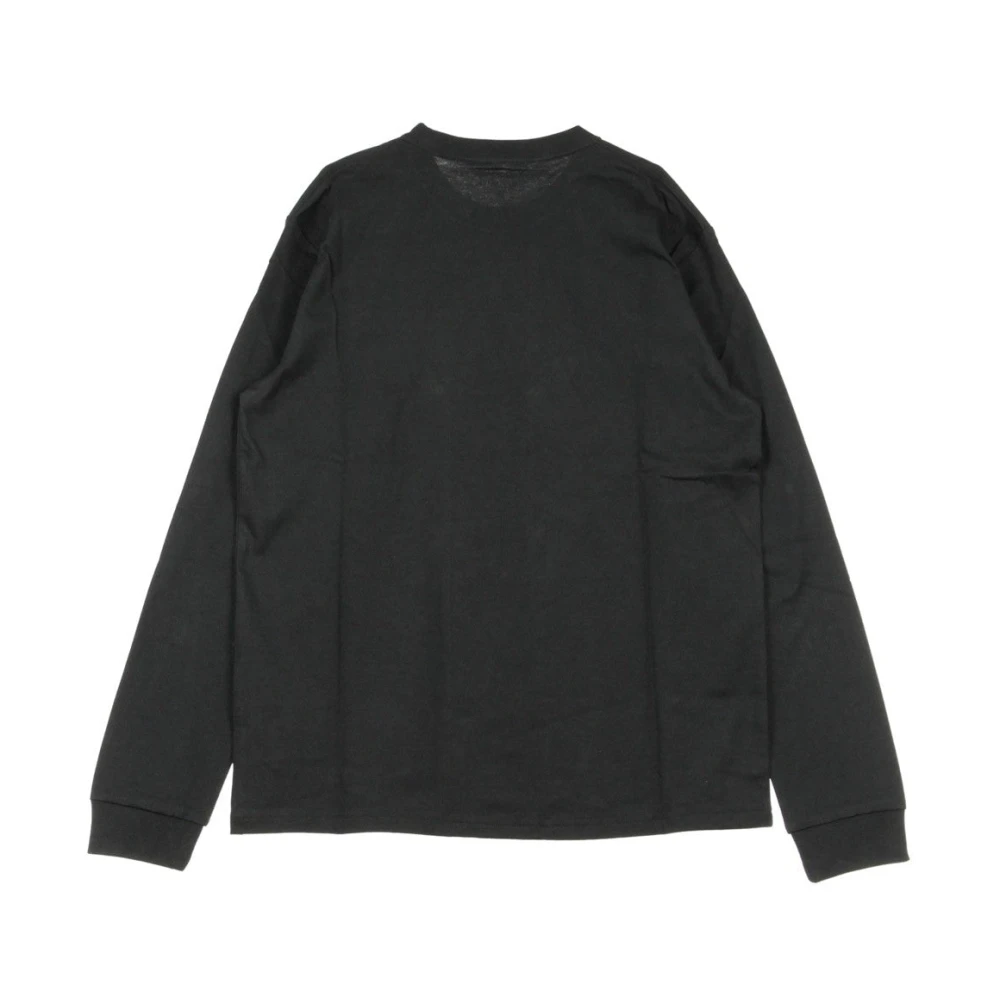 Carhartt WIP Lange Mouw College Tee Zwart Wit Black Heren