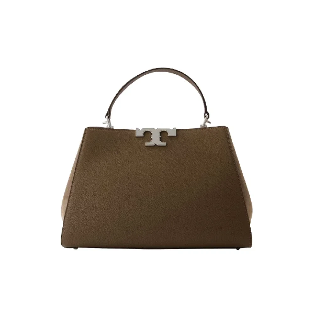 TORY BURCH Leather handbags Brown Dames