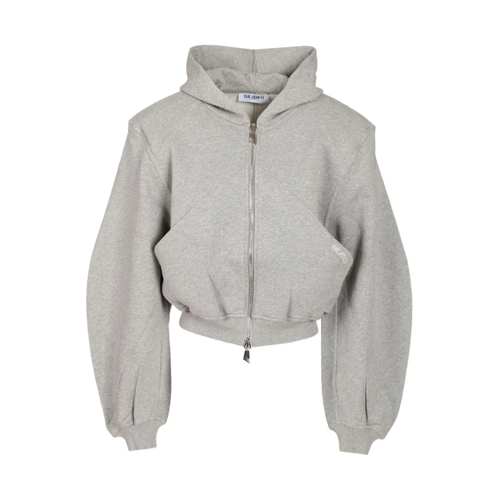 The Attico Jumpers - Female - Zip-Throughs - Gray - S - Sweatshirts & Hoodies