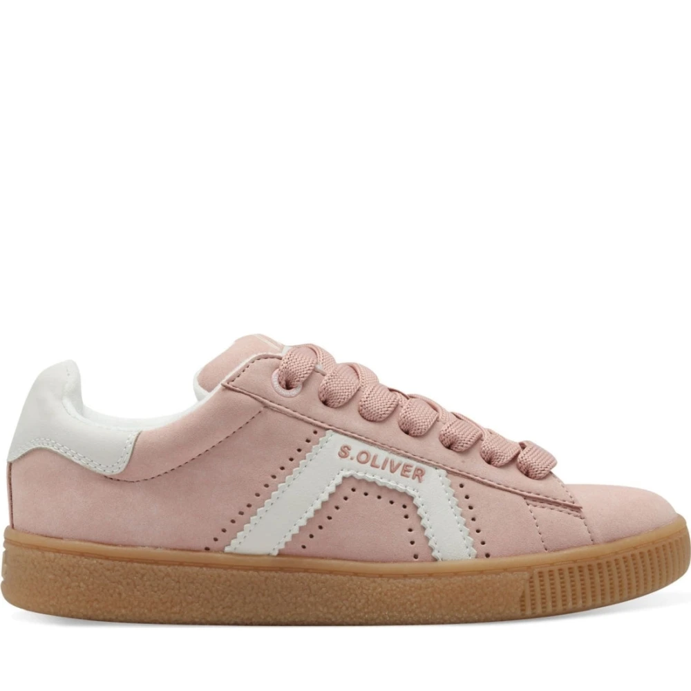 S.oliver Women's Pink Sneakers, 8 Uk, Laceup Trainers For
