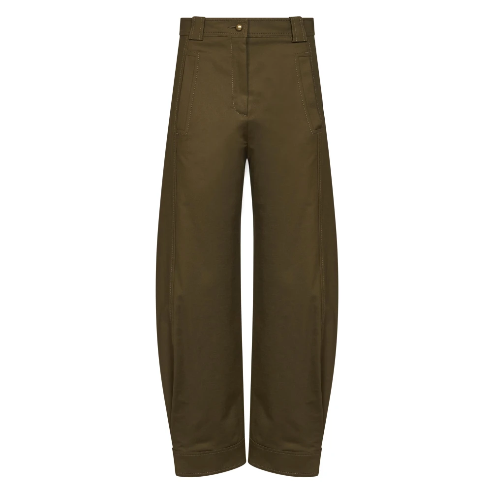 Max Mara Green Tapered Trousers, Female, Xs, Tapered Trousers