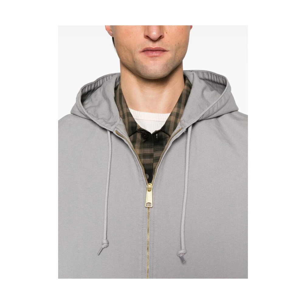 Carhartt WIP Grijze Hoodie met Rits Gray Heren