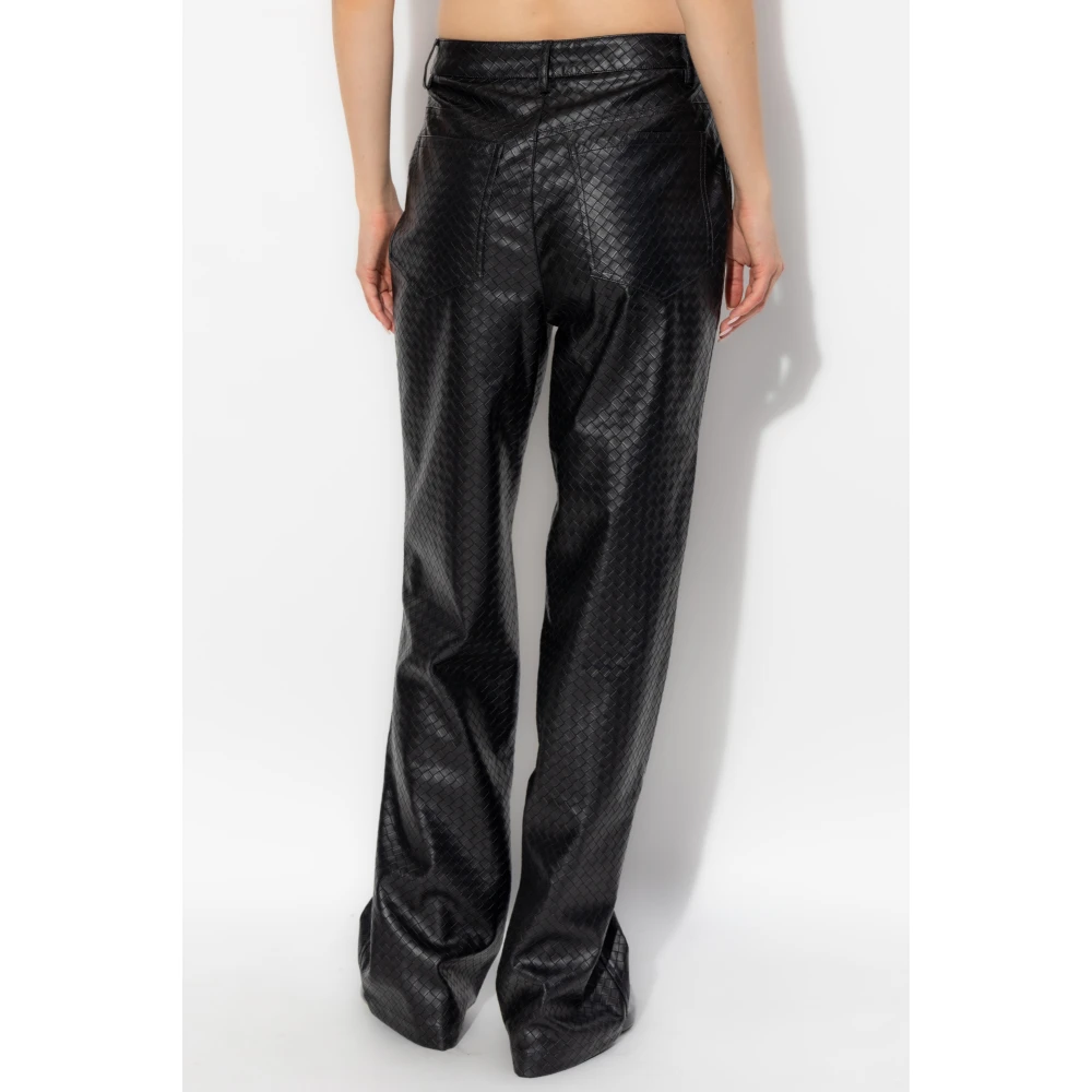 Rotate Birger Christensen Eco leren broek Black Dames