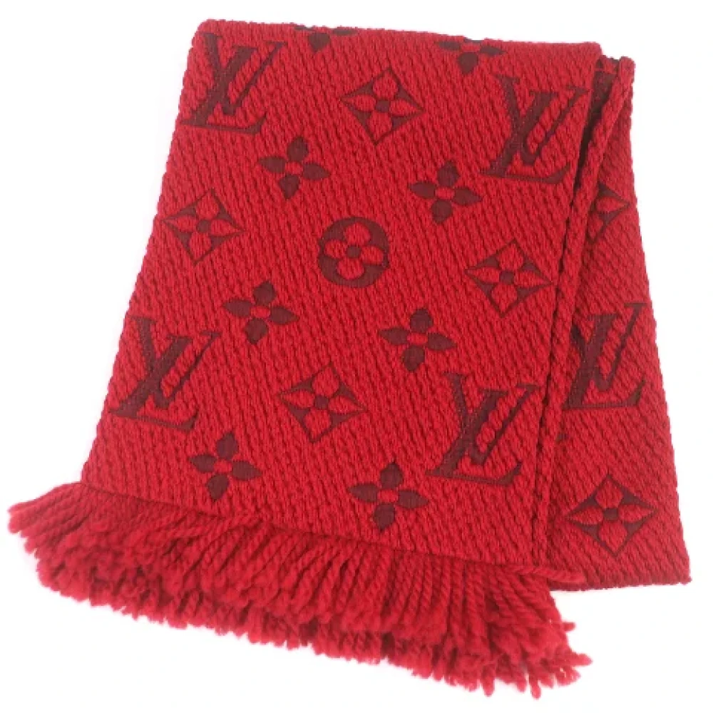 Louis Vuitton Vintage Pre-owned Silk scarves Red Dames