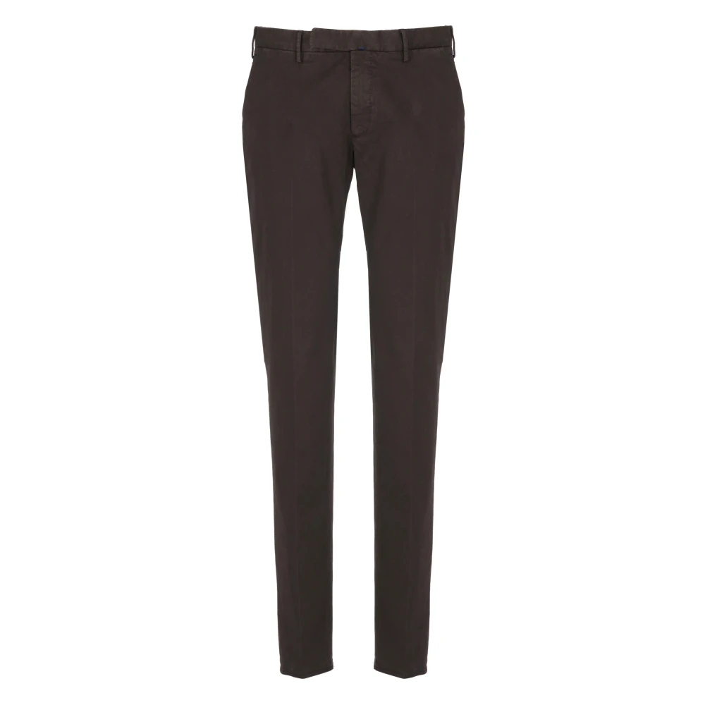 Incotex Bruine Katoenen Broek met Zakken Brown Heren
