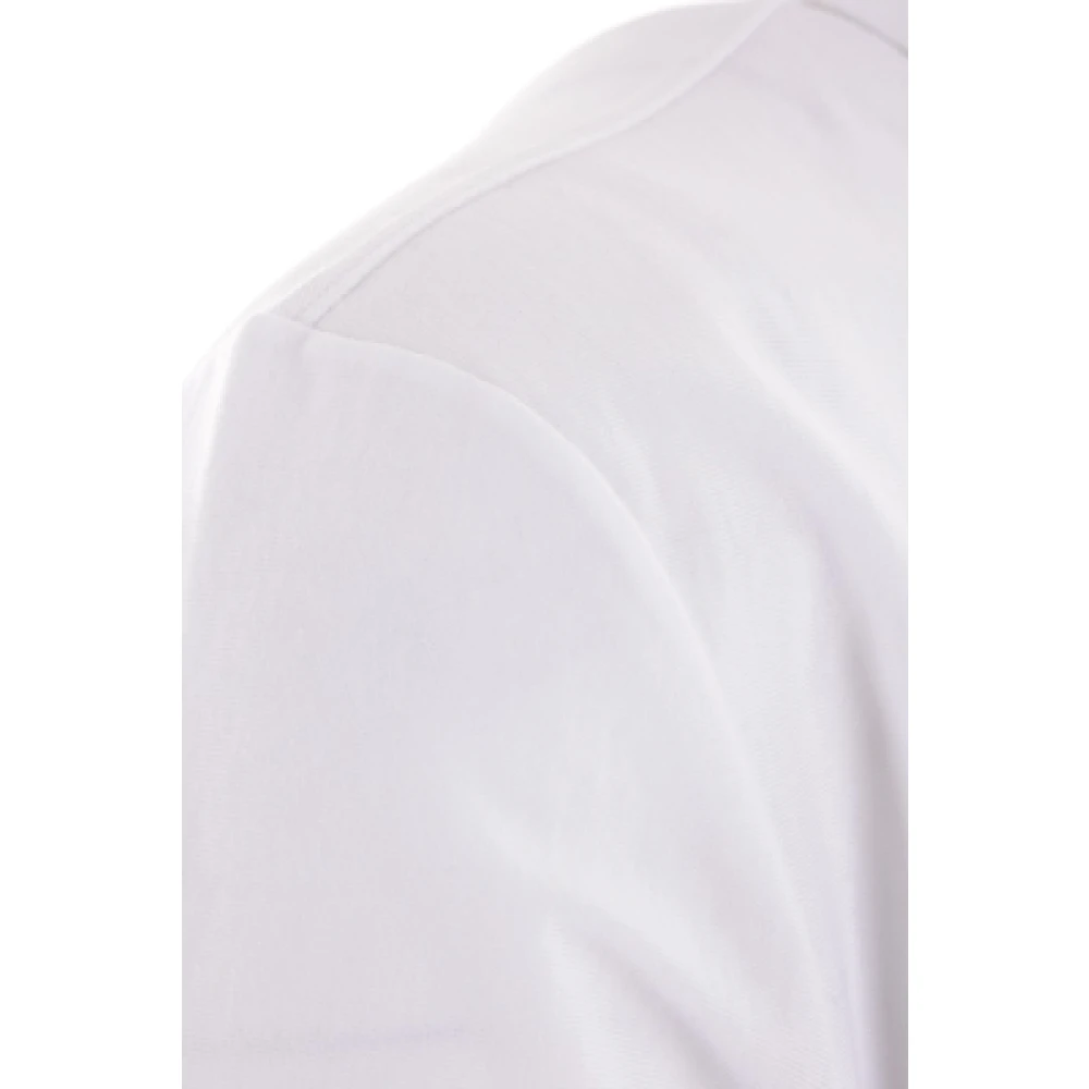 Thom Browne Witte Jersey Katoenen Polo met Tricolor Detail White Heren