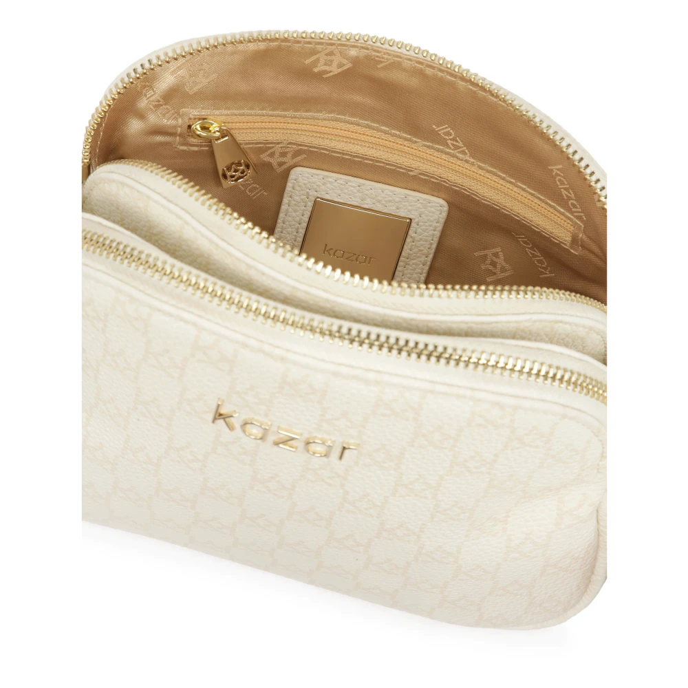 Kazar monogramleren crossbody White Dames