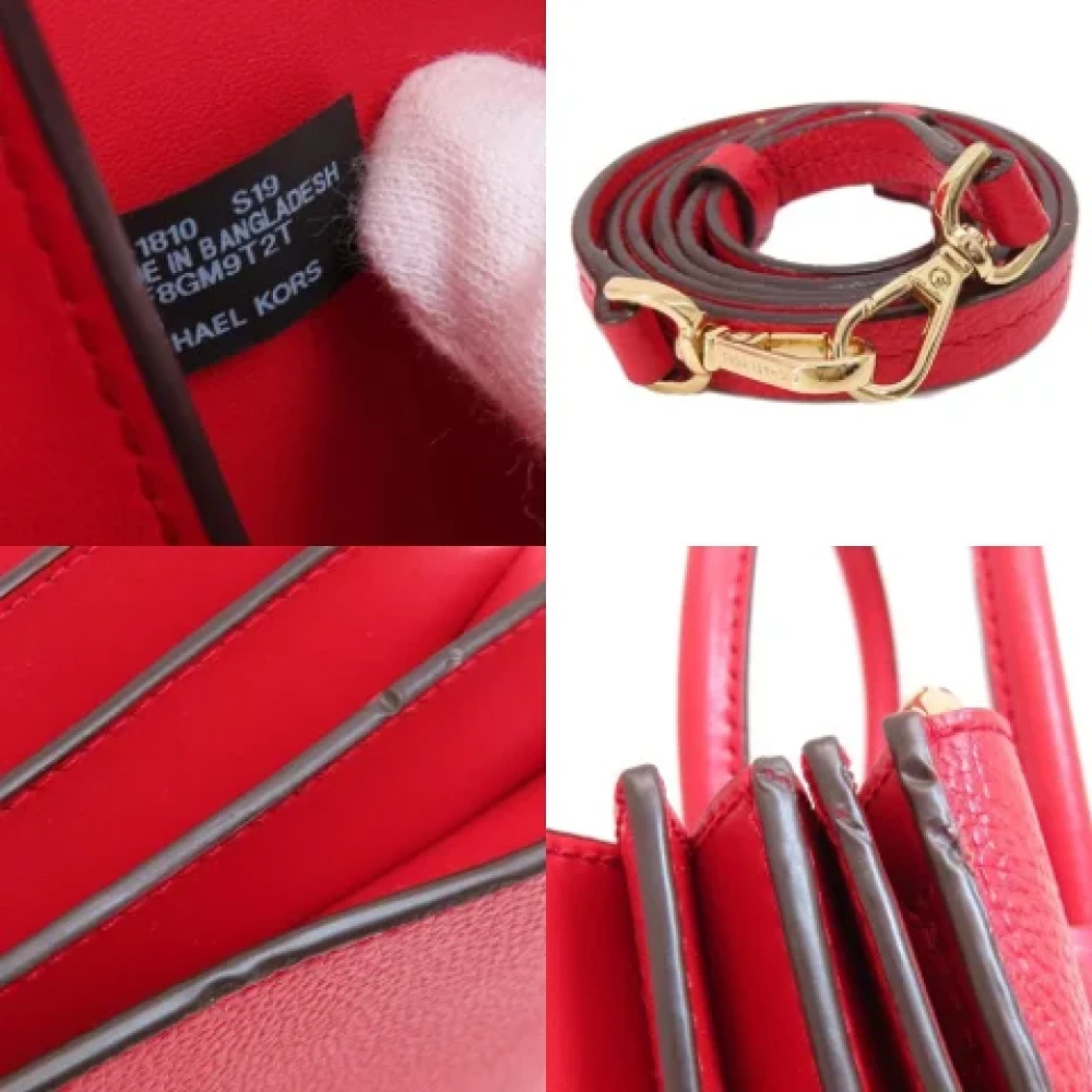 Michael Kors Pre-owned Leather handbags Red Dames