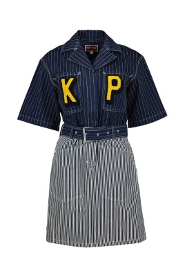 robe-en-denim-rayee-avec-col-classique