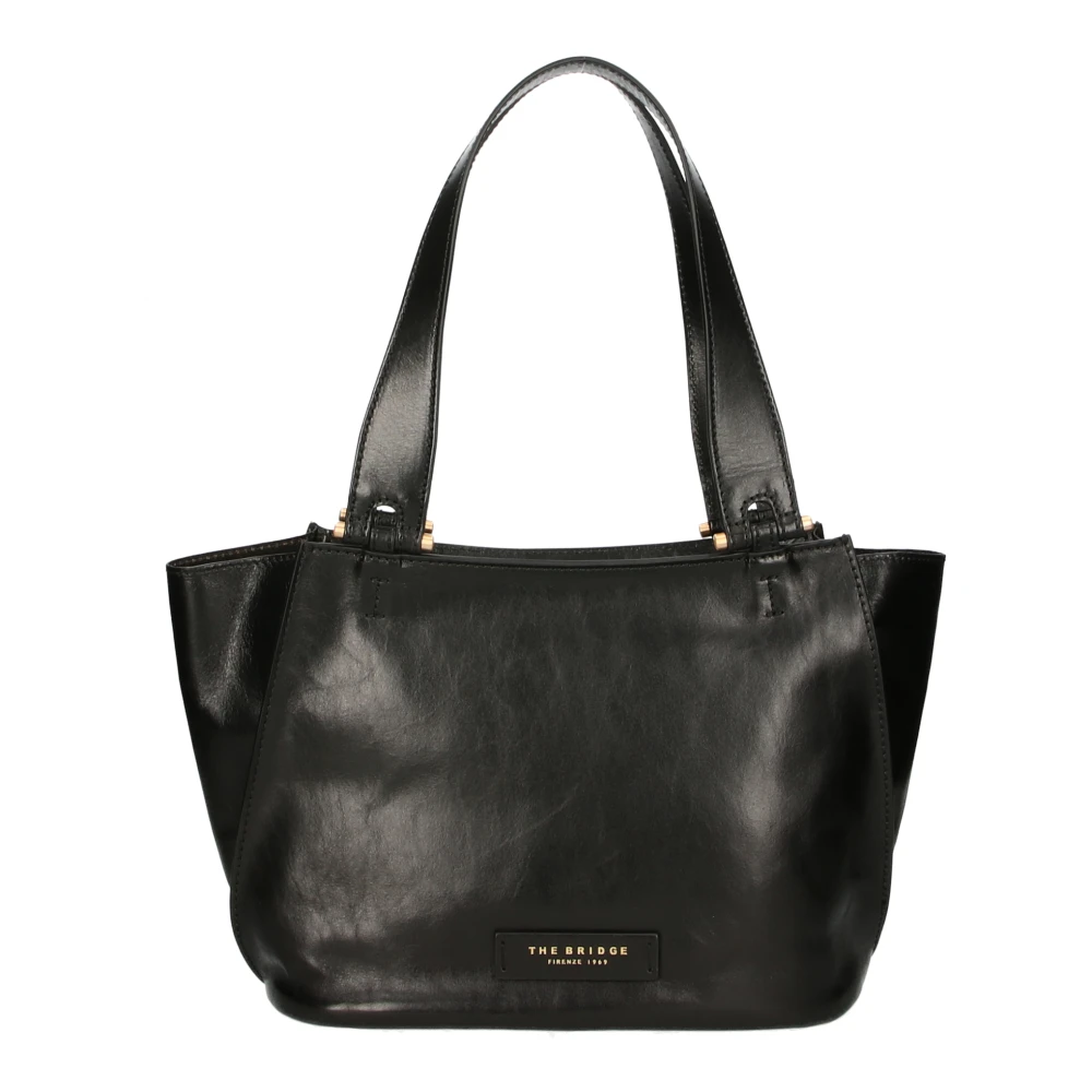 The Bridge Zwarte leren tas Eén Black Dames