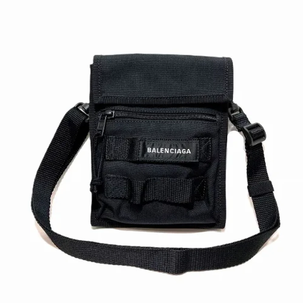 Balenciaga Vintage Pre-owned Canvas crossbody-bags Black Dames