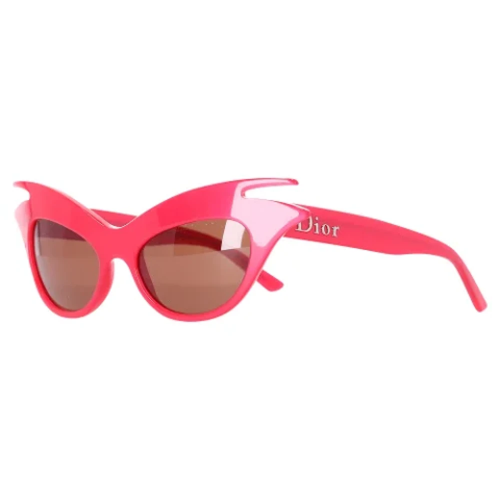 Dior Vintage Pre-owned Acetate sunglasses Red Dames