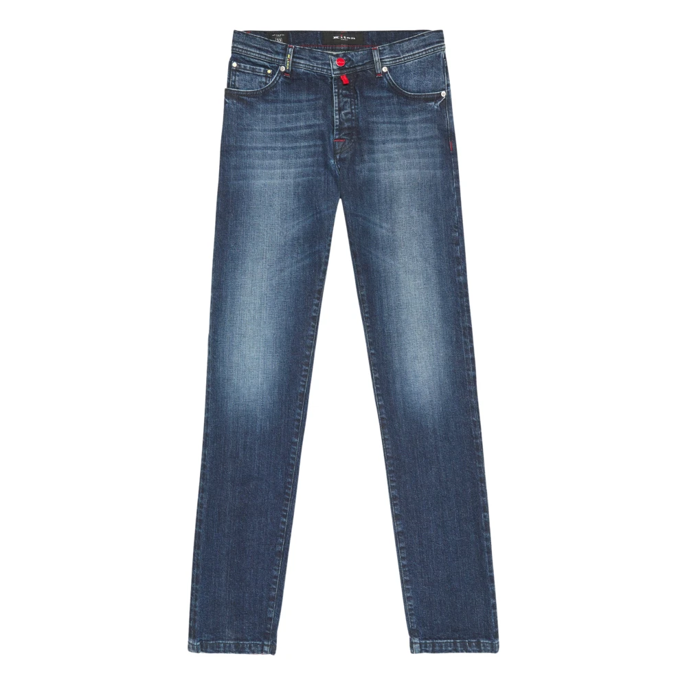 Kiton Moderne Slim Fit Denim Jeans Blue Heren