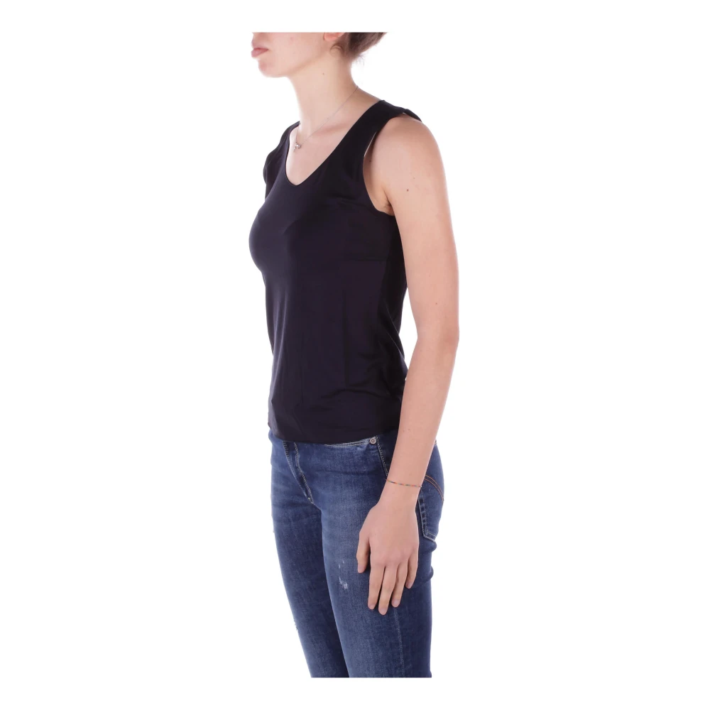 Emporio Armani Blauwe T-shirts en Polos Slim Fit Blue Dames