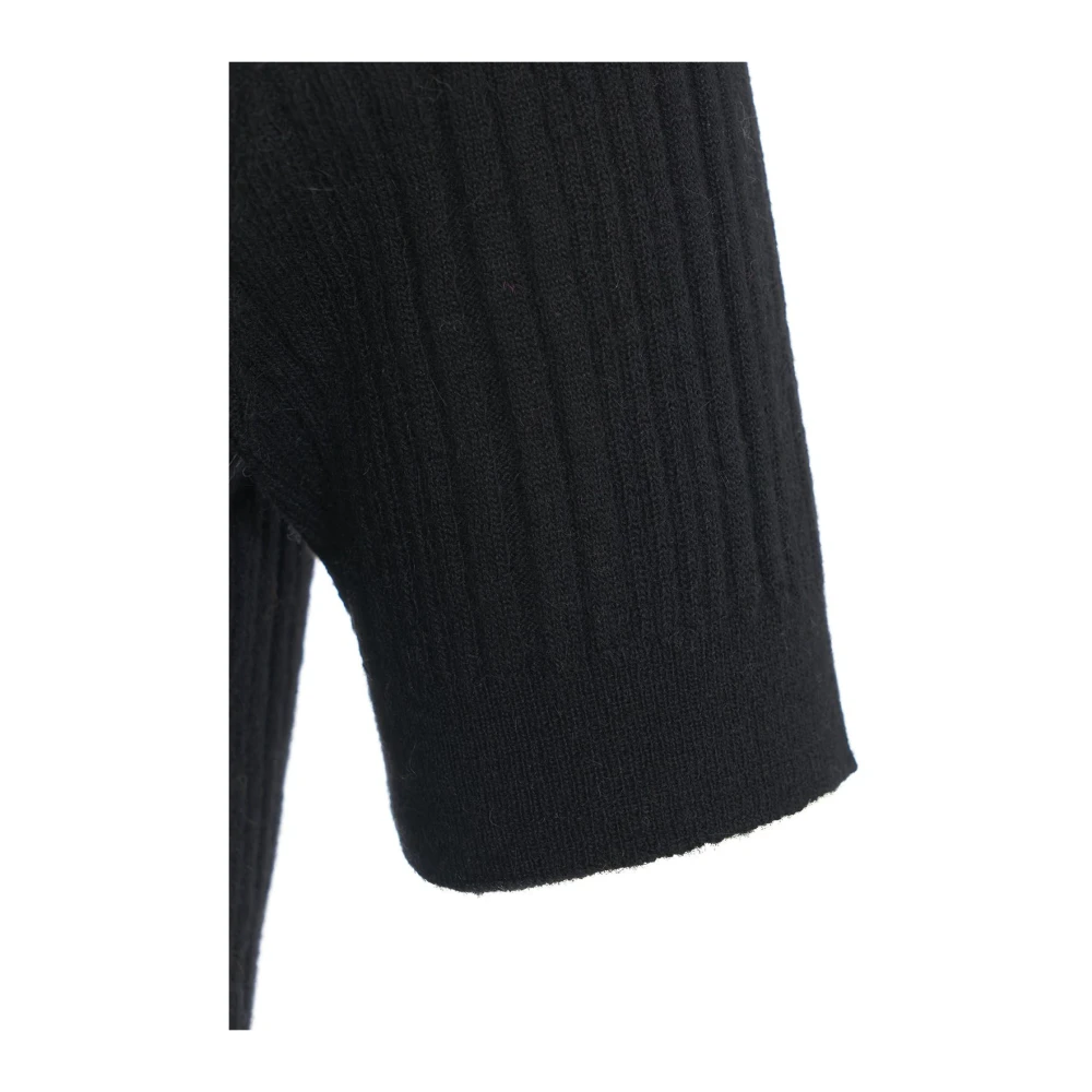 Jucca Geribbelde Gebreide Coltrui Black Dames