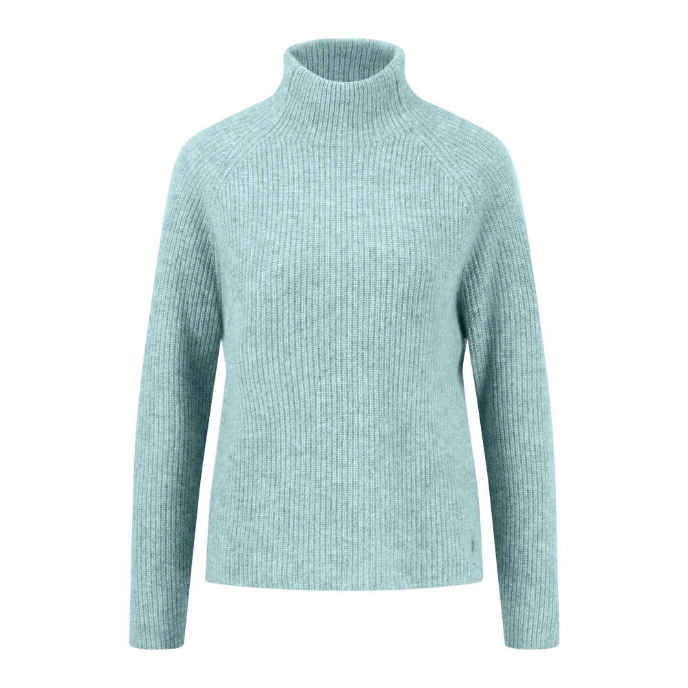 FYNCH-HATTON Kasjmier Coltrui Rib Trui Blue Dames