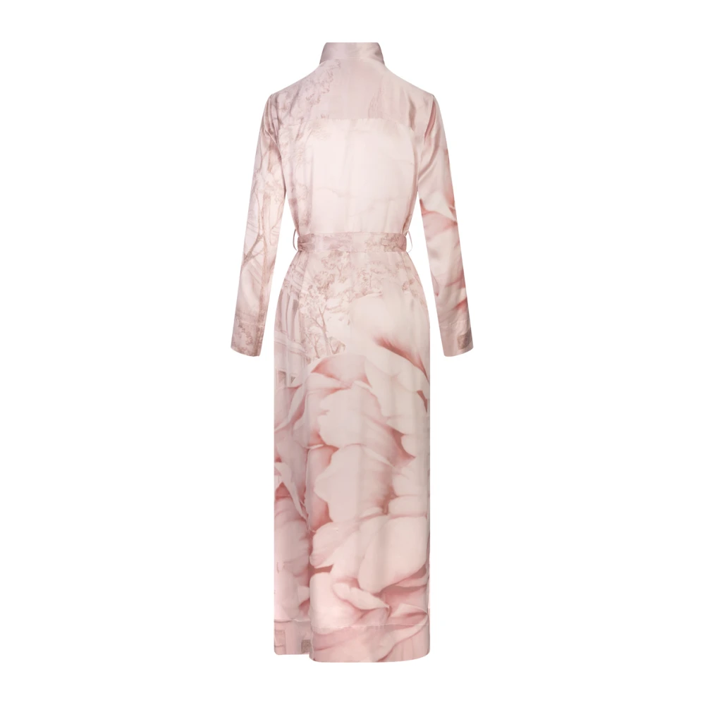 Kiton Zijden Roze Sjaal Pink Dames