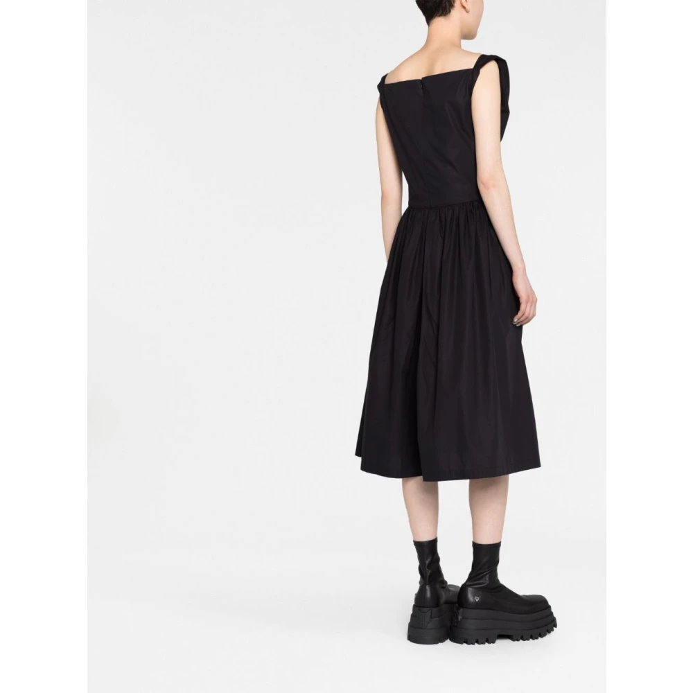 Vivienne Westwood Zwarte Cowl Neck Korset Jurk Black Dames