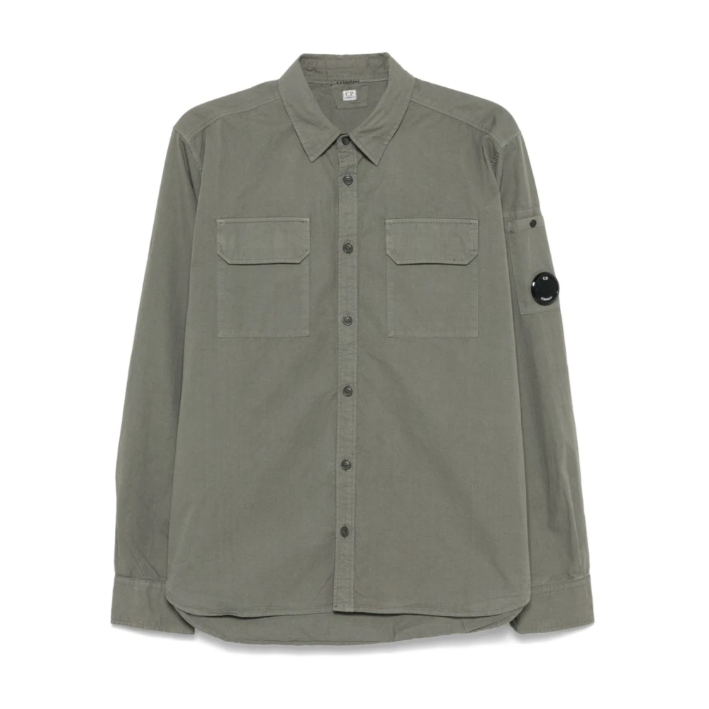 C.P. Company Lens Shirt voor Mannen Gray Heren