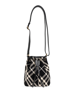 checked-drawstring-mini-bucket-bag