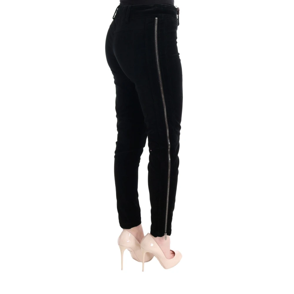 Ermanno Scervino Chique Zwarte Cropped Broek Black Dames