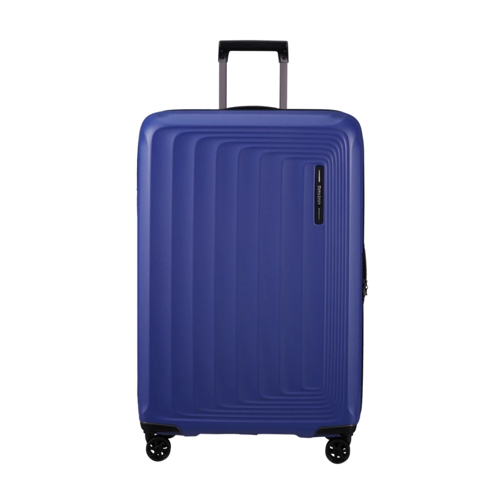 Samsonite Blauwe Trolley Koffer met Schokabsorberende Wielen Blue Heren