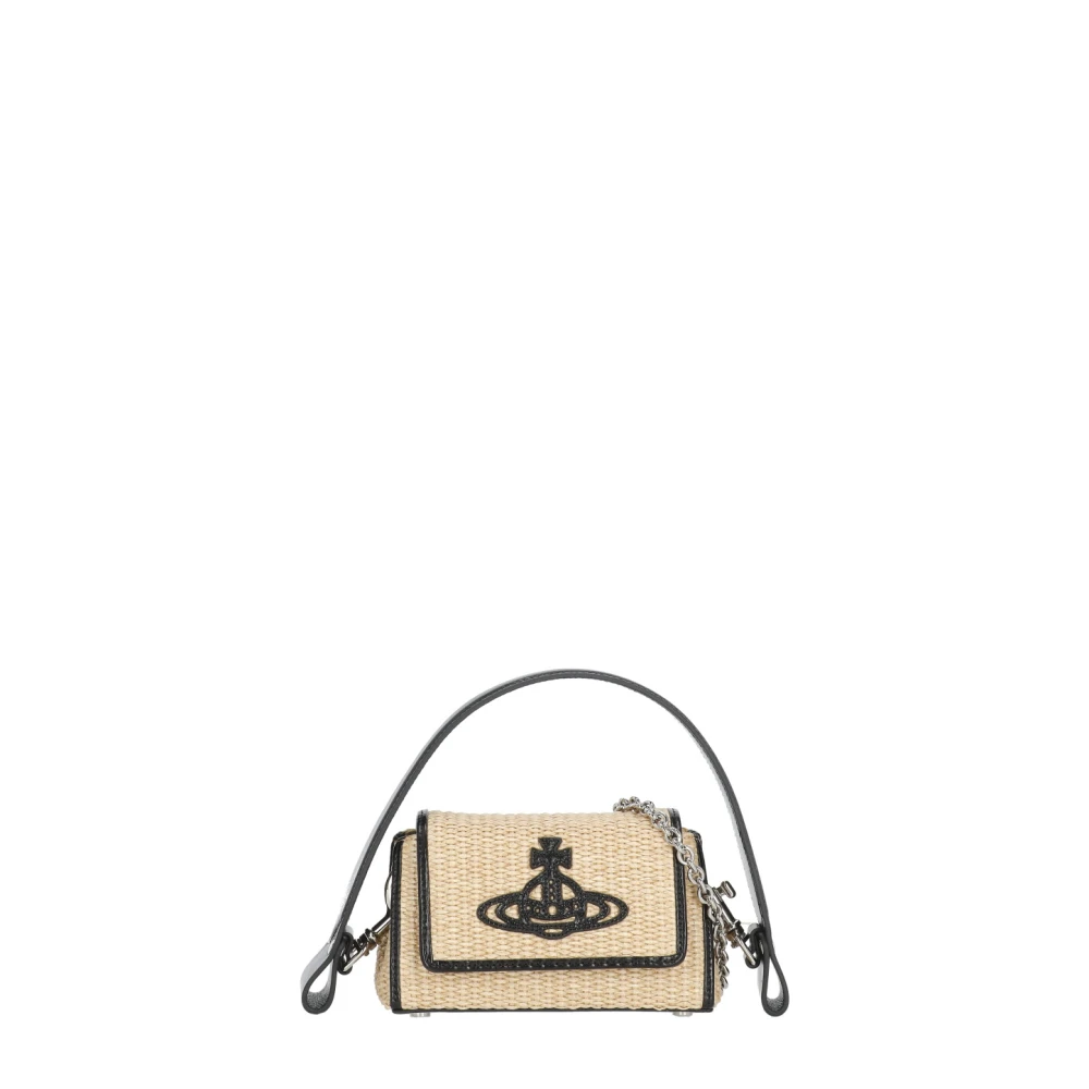 Vivienne Westwood Women's Beige Shoulder Bags, One Size, Rafia Hand Bag