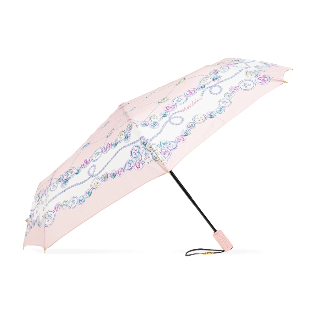 Moschino Opvouwbare paraplu met logo Pink Unisex