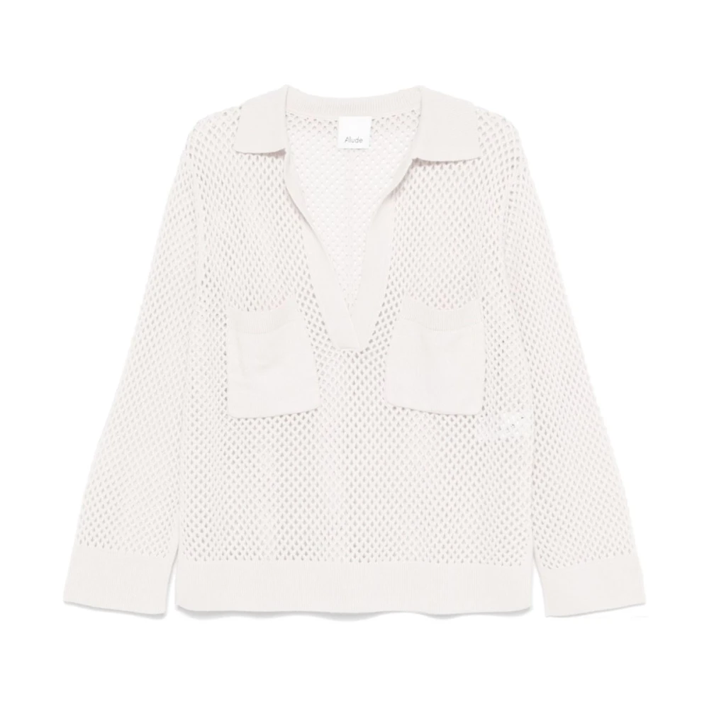 Knitwear > V-neck Knitwear - - Allude - Modalova