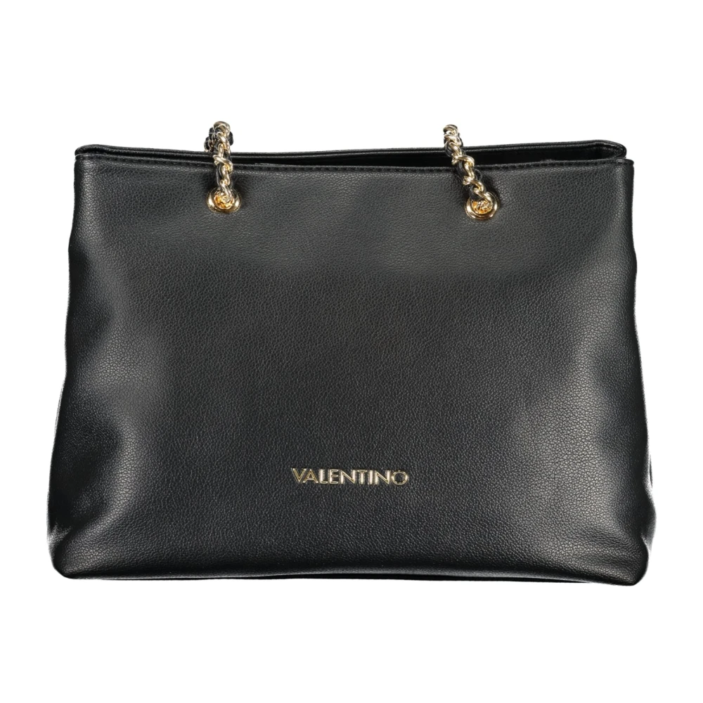Valentino by Mario Valentino Zwarte Schoudertas met Ketting en Rits Black Dames