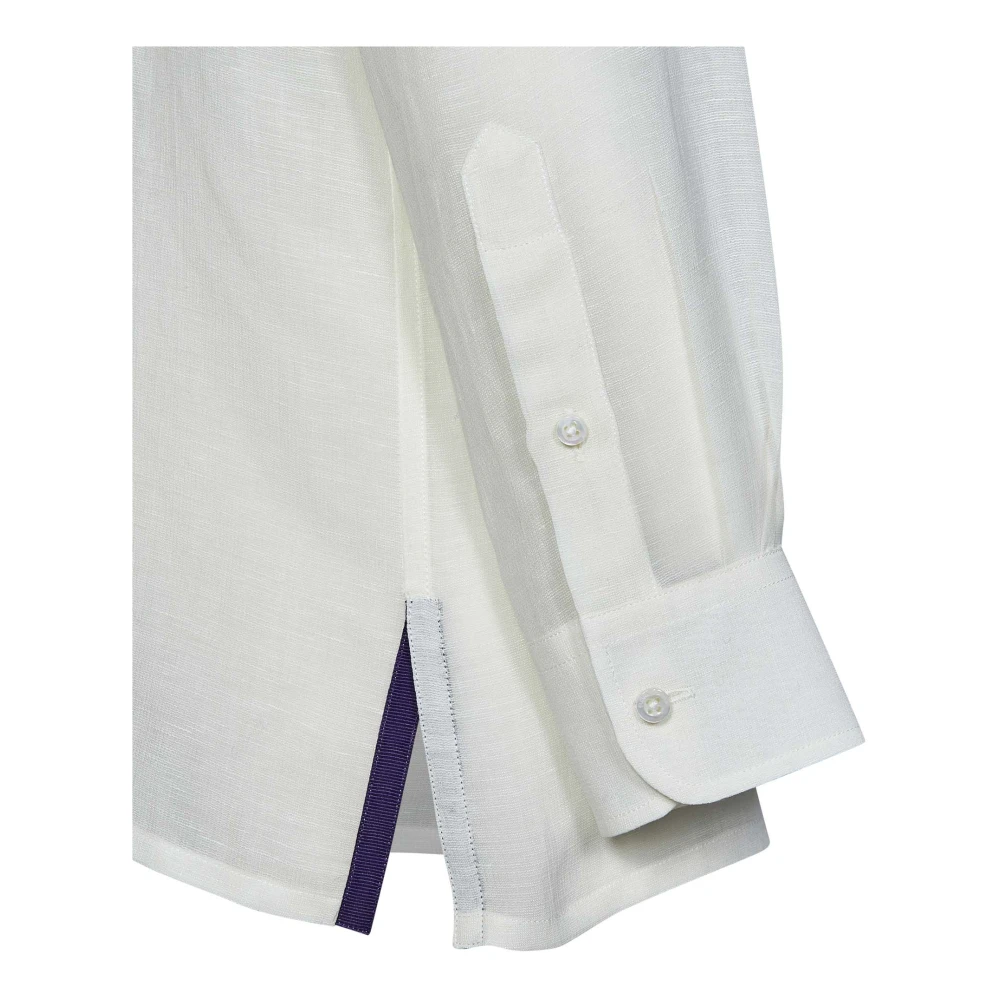 Ralph Lauren Wide Capri Collar Shirt White Dames