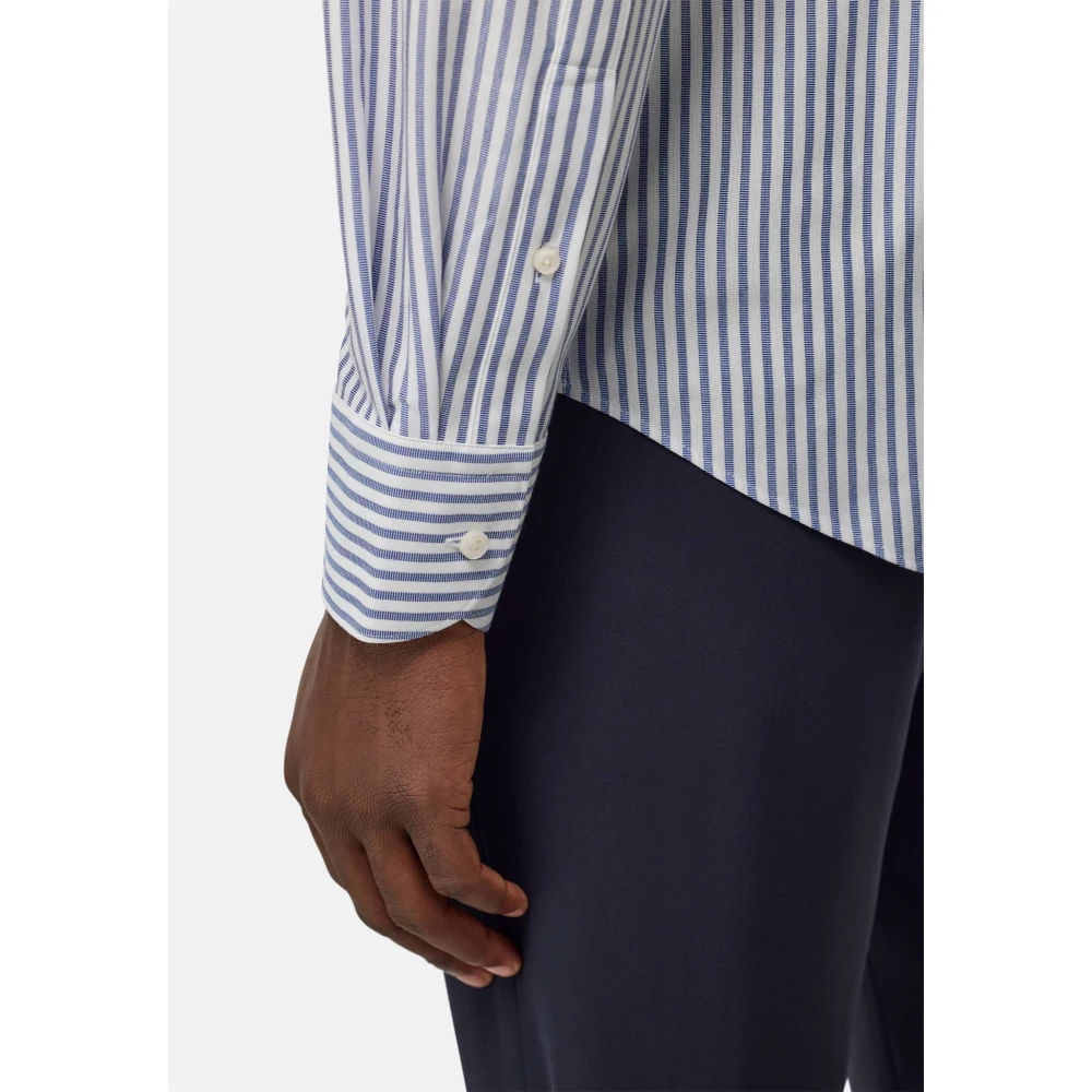 Boggi Milano Regular Fit Japanse Jersey Polo Shirt Blue Heren