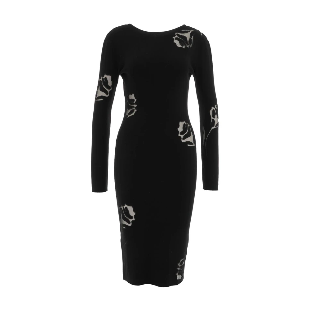Blugirl Gebreide jurk met borduursel Black Dames