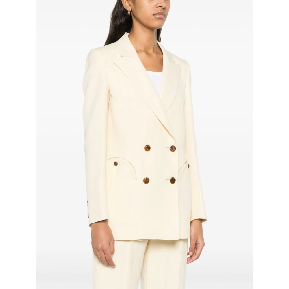 Blazé Milano Witte Blazer Jas Dames Buitenkleding White Dames