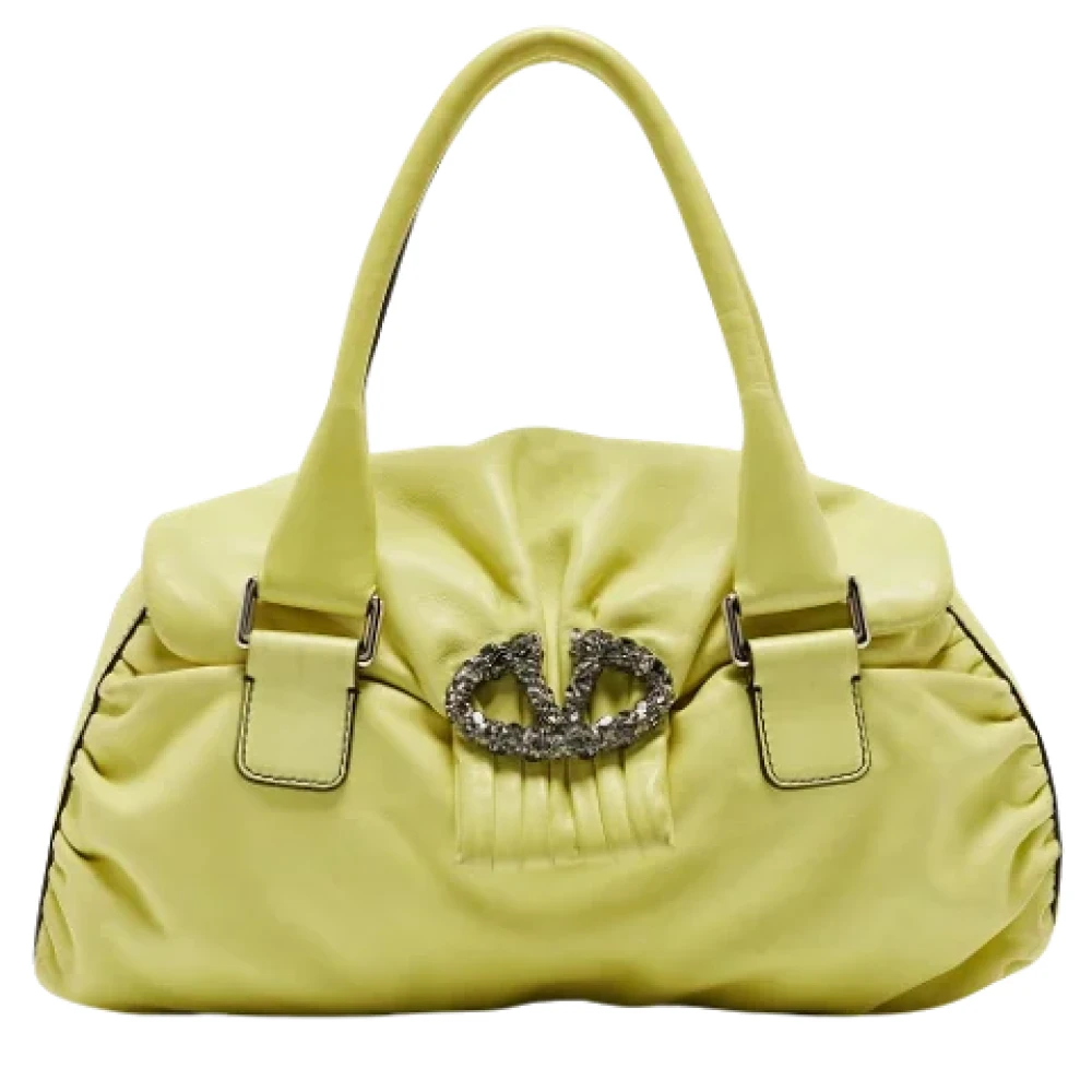 Valentino Vintage Pre-owned Leather handbags Yellow Dames