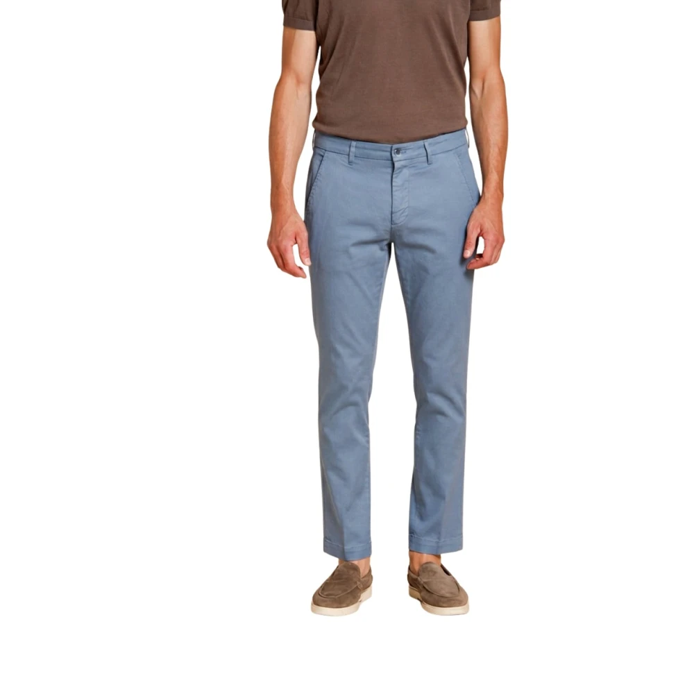 Mason's Mannelijk Blauw Broeken Heren, Xl, Katoen, Torino Flex Chino Broeken