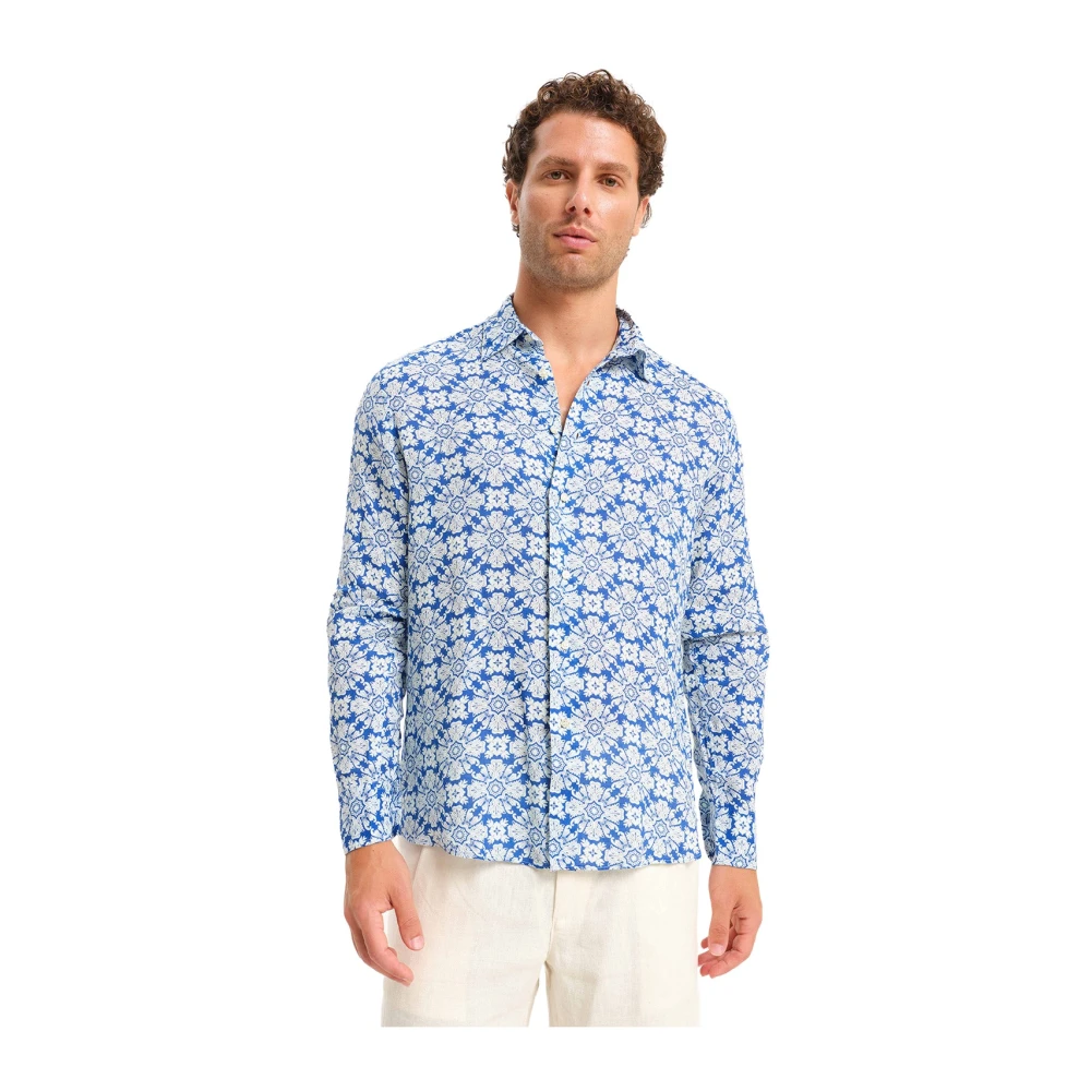 Peninsula Linnen Zomer Overhemd Multicolor Heren