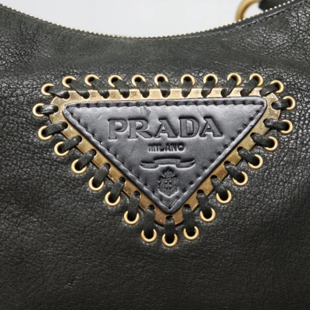 Prada Vintage Pre-owned Leather prada-bags Black Dames